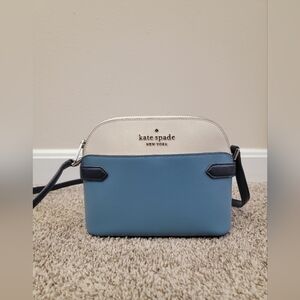 EUC Kate Spade Blue Colorblock Crossbody/Card Wallet